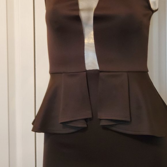 Guess Black Fit n Flare Sheer Cocktail Dress - Picture 4 of 6